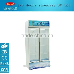 SC-508 Double Doors Glass Display Showcase for Beverage CE-marked thumbnail-1