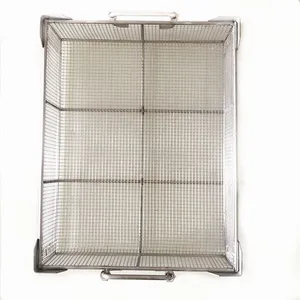 Professional Customized Stainless Steel Wire Mesh Basket With Handle thumbnail-2