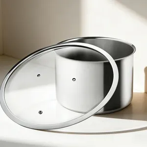T Type Tempered Glass Pot Pan Cover With Steam Vent Heat Stable Design for General Cooking Applications thumbnail-2