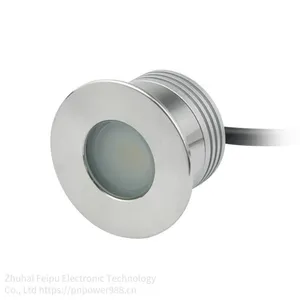 1w Low-voltage Led Floor Lamp, Led Deck Lamp, Led rv Lamp, Pndb-1w-b Flat Round 304 Stainless Steel Surface Floor Lamp Wall thumbnail-3