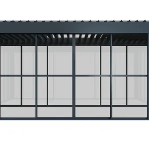 ALUX 3 × 4 m Single-Zone Manual Steel Louvered Pergola With Adjustable Roof thumbnail-3