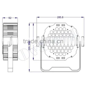 Hot Sale Thin Lamp 54x3Watt RGBW Flat Led Par Lights , Compact Design- Slim Flat Par thumbnail-6
