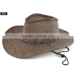Fashionable Brown Leather Cowboy Hat/Wholesale Cowboy Hats thumbnail-1