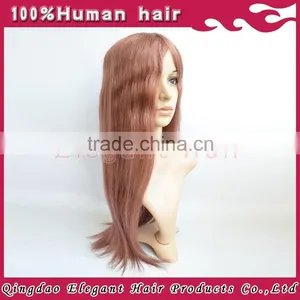 Eleagnt Lady Hairstyle Rose Color Silk Base Malaysian Virgin Remy Hair Wig Toupee thumbnail-1
