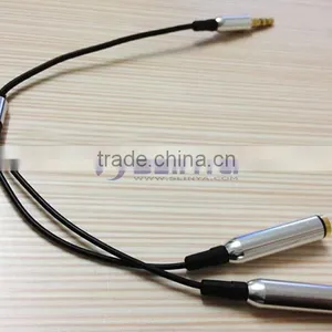 20CM Gold Plated White3.5mm Stereo Audio Y Splitter 1 Female to 2 Male Cable Adapter For Earphone thumbnail-3