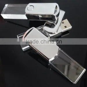 LED Red Green Blue White Light USB Flash Driver Crystal Usb Flash Driver Quality Choice thumbnail-3