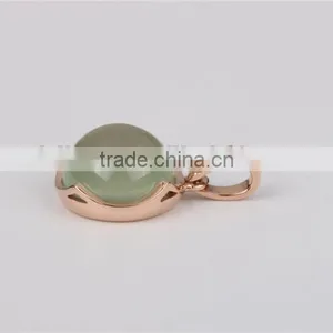 Wholesale Natural Precious Gemstone Silver Pendant Prehnite Handmade Jewellery thumbnail-3