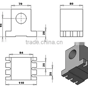 4 Jaw 100mm Chuck CNC 4th Axis CNC Dividing Head 5M-3-100B thumbnail-3