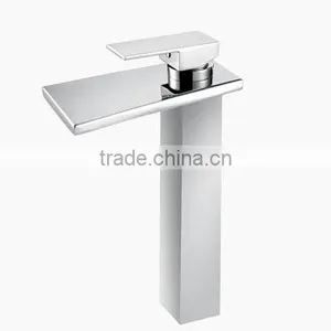 Brass Waterfall Cascade Bathroom Faucet Chrome Plated thumbnail-6