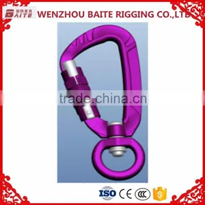Red Aluminum Snap Hook,Outdoor Sports Carabiner With Snap Hook With D Ring Breakign Load 4.5KN For Climbing Use thumbnail-3