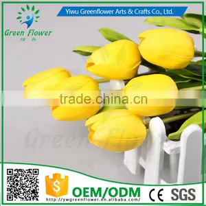 2016 Wholesale Multicolor 20" Real Touch Latex PU Artificial Flowers for Home Wedding Bridal Decoration thumbnail-1