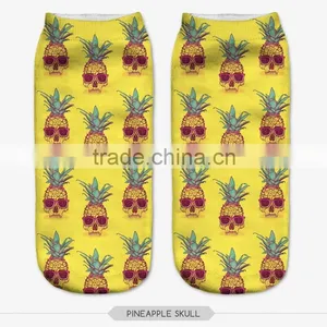 Emoji Stocking Pig Wood High Quality 3d Digital Full Print Colorful Ankle Socks Sports Unisex Custom Hot Sale Stretch Spandex thumbnail-1