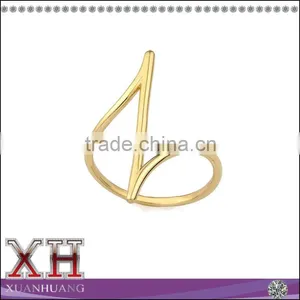 High Polish and Light Weight Yellow Gold Plated Pointed Ring Low Price thumbnail-1