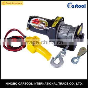 12V Electric Winch/12v Car Electric Capstan Winches 2000lbs/car Winch thumbnail-1
