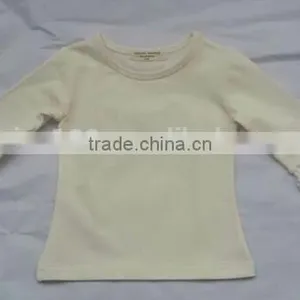 Baby Classic Style Long Sleeve Lace Shirt,Ivory White Lace T Shirts for Girls thumbnail-1