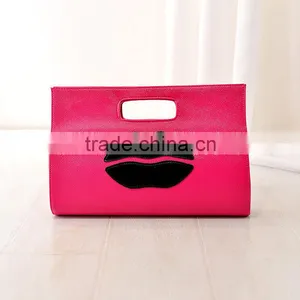 Newest Fashion Lips pu Evening Handbags for Women thumbnail-2