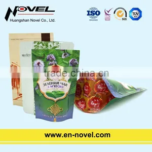 Aluminum Foil Tea Bag Stand Up Pouch With Zipper for Tea Packaging thumbnail-1