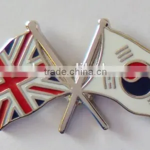 UK and Pakistan Cross National Flag Lapel Pin Badge thumbnail-2