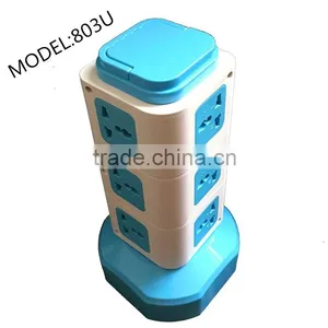 Wholesale 3 Layer Electrical Power Plug Socket/ Vertical Tower Extension Socket Outlet With Usb Quality Choice thumbnail-2