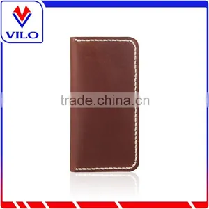 2016 Free Sample Vintage Style Genuine Leather Wallet Case for IPhone 6s thumbnail-4