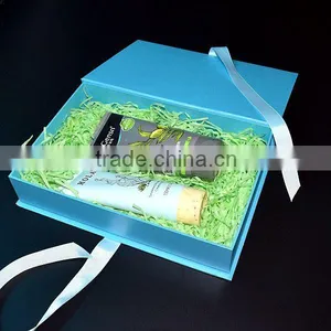 2016 Luxury Customized Blue Cosmetic Gift Box Packaging thumbnail-1