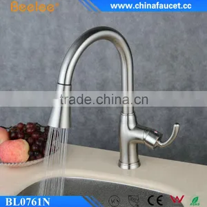 Beelee BL0761N American Style CUPC Approved Commercial Sprayer Single Handle Kitchen Faucet With Pull-Out Spout Brushed Nickel thumbnail-1