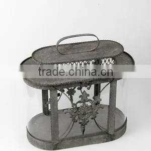 100366MC- Metal Candle Lantern W/hanger thumbnail-1