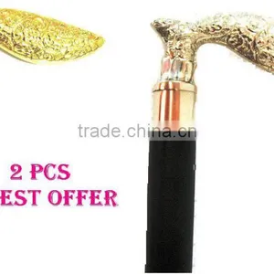 NAUTICAL DESIGNER SILVER BRASS WALKING STICK / BEAUTIFUL WALKING STICK Wk1178 thumbnail-1