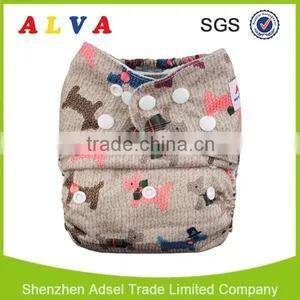 Alva New One Pocket Washable Printed Cloth Diapers Malaysia Quality Choice thumbnail-1