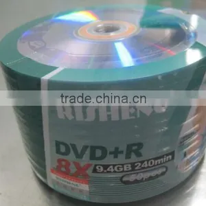 RISENG 8x 9.4GB 120MINs DS Blank Dvd Manufacture/wholesale cd Dvd Printing Spindle/double Side and Inkjet Printing Dvd Supplying thumbnail-1