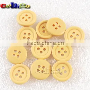 15mm(24L)Dia Imitation Wood Resin Buttons 4 Holes Sewing Craft DIY Accessories For Hap Bag Shoe Garment #FLN003-15A thumbnail-3