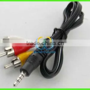 Mini 3.5mm to 3 RCA AV A/V TV Video Cable/Cord/Lead For Android Tablet EReader thumbnail-1