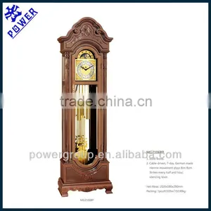 Traditional Arts Grandfather Clock Solid Wood Strikes Every Half and Hour German Made Hermle Movement MG2106BP thumbnail-1