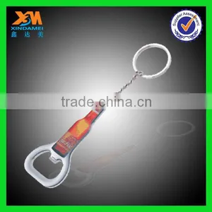 China Factory Supply Metal Alloy Key Shaped Bottle Opener Keyring thumbnail-3