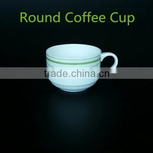 150ml Italian Espresso Coffee Cup With Saucer 250ml Round Shape Green Color Ceramic Bone China Cup With Saucer thumbnail-2