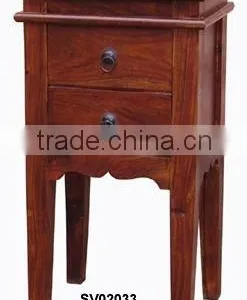 Wooden Bedside Cabinet,home Furniture,bedroom Furniture,night Stand,side Table,indian Wooden Furniture,shesham Wood Furniture thumbnail-1