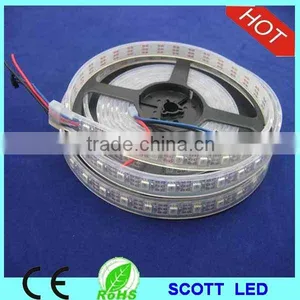 Ws2811 Programmable Led Strip;60leds/m;4m/roll;DC5V Input;White PCB;waterproof Silicon Tube IP67 thumbnail-1