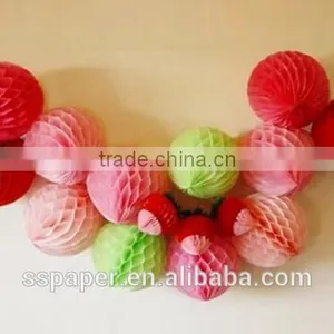 Big Tissue Paper Christmas Decoration Paper Honeycomb Ball for Latest Wedding Decoration thumbnail-3