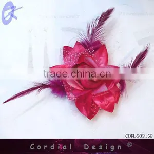 2013 High Quality Real Touch Feather Flower For Dress and Hair thumbnail-1