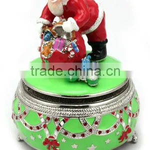 Mr Christmas Santa Design Wholesale Metal Music Box Carousel thumbnail-1