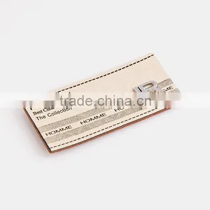 Popular Fashion Debossed Printing Brand Leather Patches for Man thumbnail-4