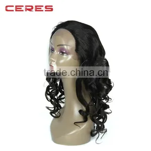 Stock Glueless Lace Front Wig Remy Hair Big Wave 100% Human Hair Lace Wig thumbnail-2