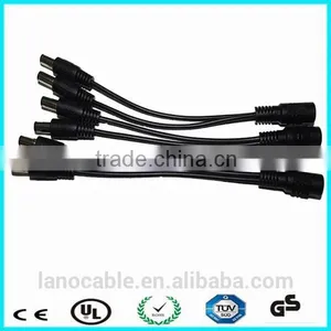0.5M Black 22awg 5.52.5mm y Splitter dc Cable thumbnail-3