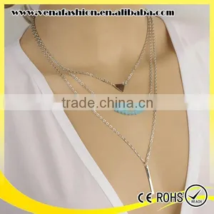 Blue Crystal Intimate Fashion Teen Necklace Jewelry, Teenage Fashion Jewelry thumbnail-5