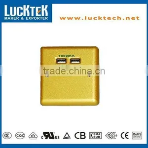GOlDEN COLOR USB Wall Socket thumbnail-1