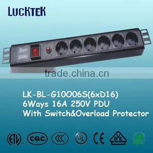 PDU German 6 Ways With Overload Protector thumbnail-1