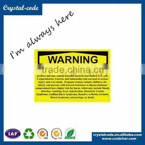 Self Adhesive Alarm Warning Sticker Label thumbnail-1