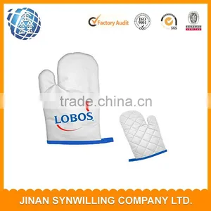 Logo Printed 100% Cotton Oven Mitt Print Souvenir Heated Gloves thumbnail-2