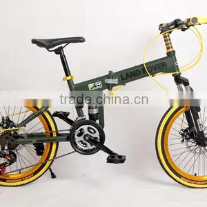 20-inch Folding Mountain Bike 21 Speed High-carbon Steel Full Suspension Folding Bike thumbnail-2