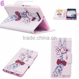 2016 New Colorful Pattern PU Leather Phone Bag Case for Huawei Ascend P9 P9 Lite Magnetic Book Cover With Card Slot thumbnail-4